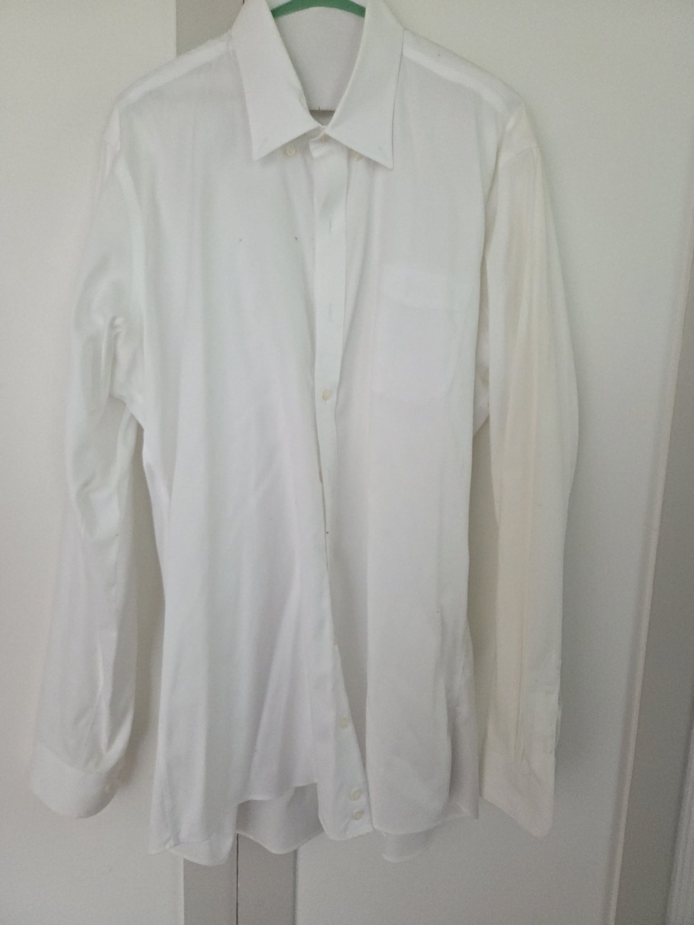 Men's White Dress Shirt - Tailored Button-Front